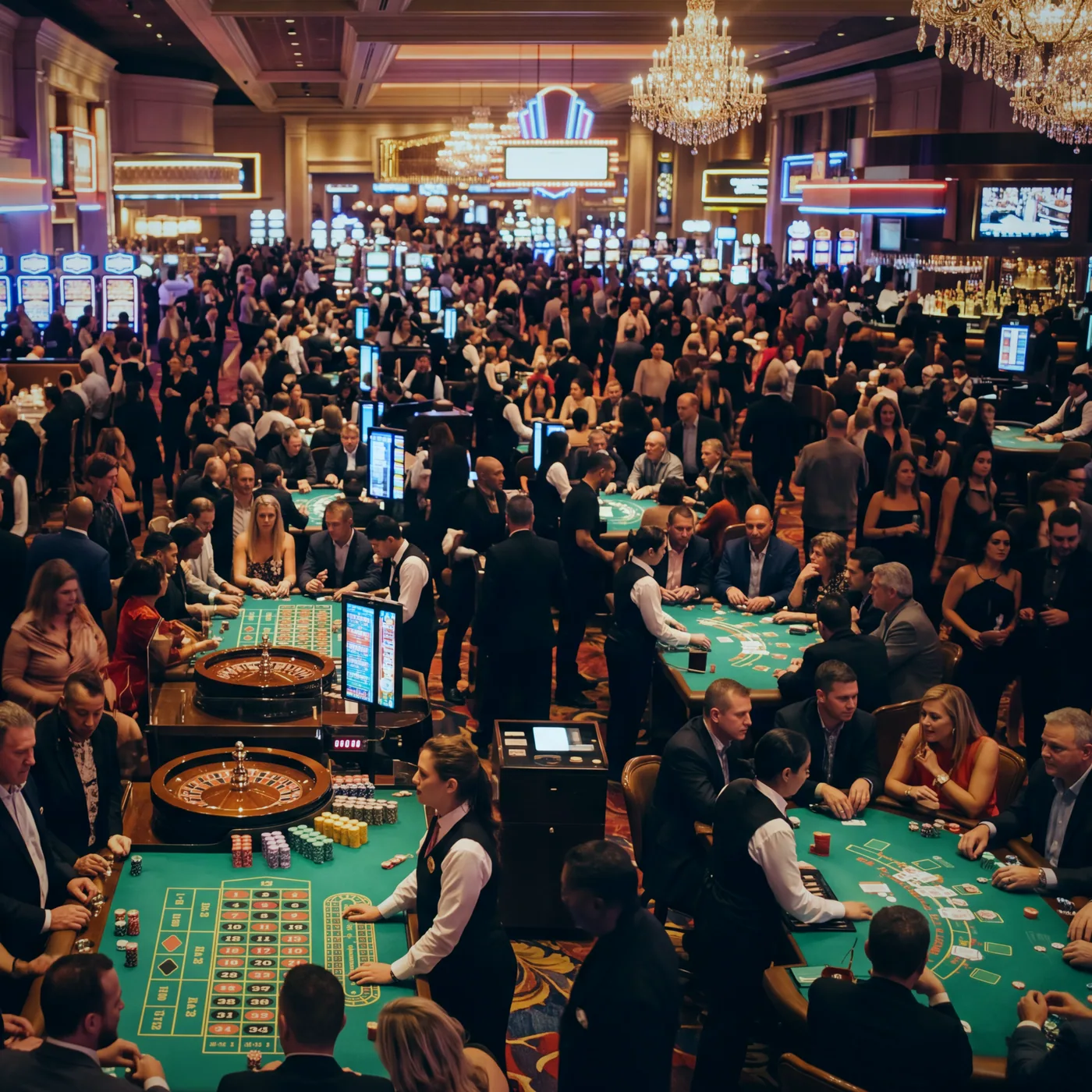 Goście przy stole pokerowym w trakcie sobotniego turnieju
